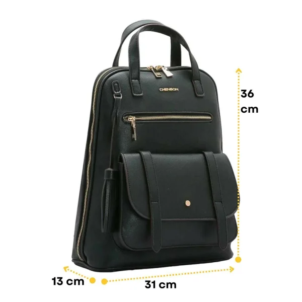 Mochila Feminina Chenson Original com Bolso Antifurto PU CG84294